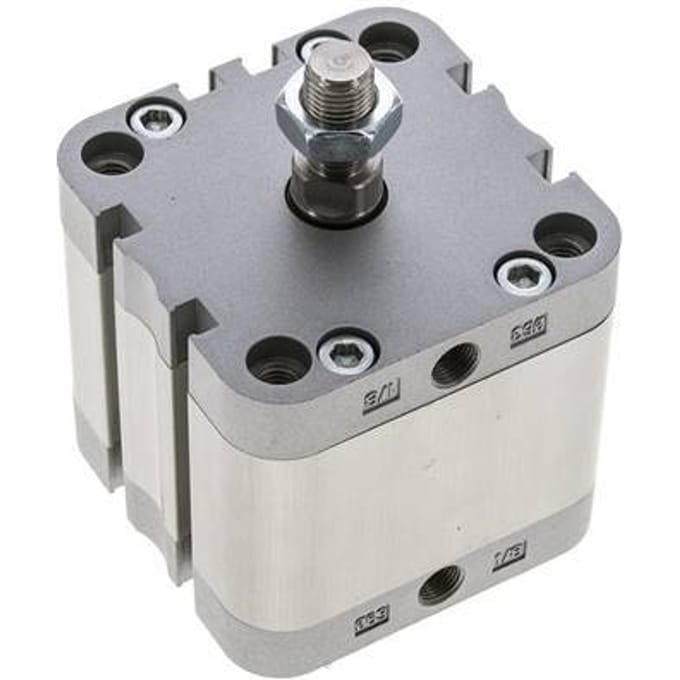 ISO 21287 Compacte Dubbelwerkende Cilinder 63-25mm - Magnetisch - Mannelijke Stang