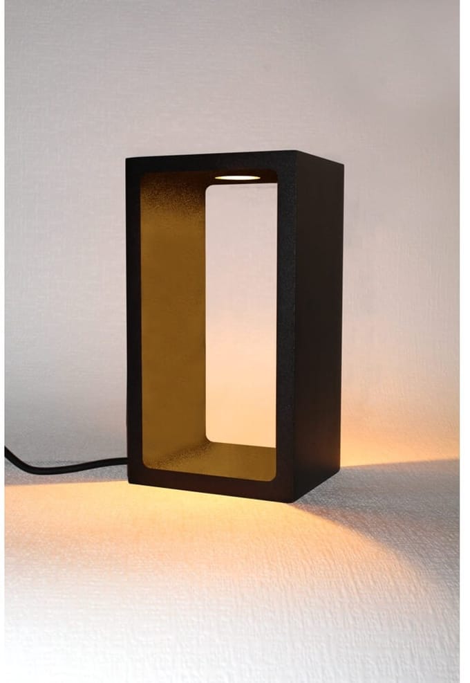 Artdelight - Tafellamp Corridor H 18 cm B 10 cm zwart