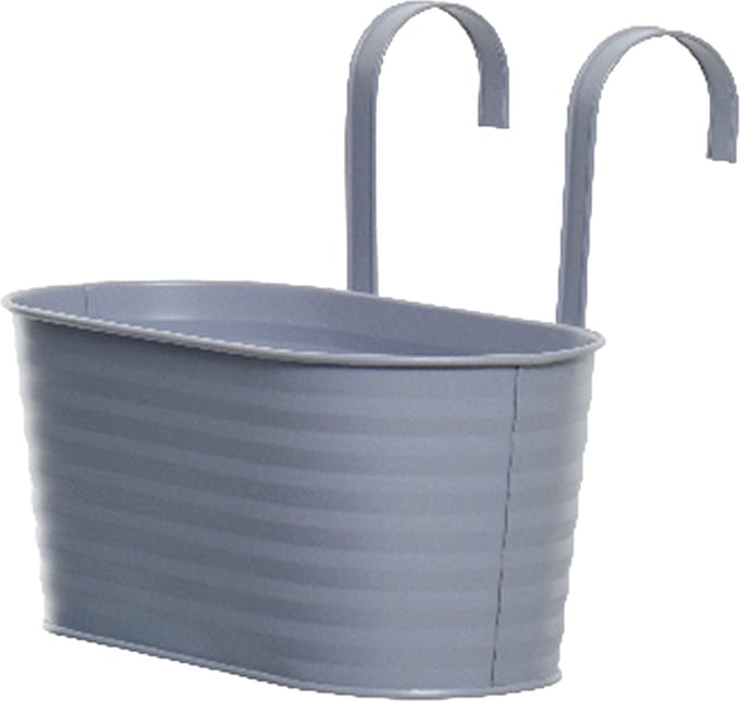 Decoris Bloembak ophangbaar - zink - 32 x 16 cm - lila paars