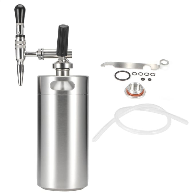 Nitro Cold Brew Koffiemaker RVS Fust Stikstof Koffiemachine Dispenser Systeem Kit3.6L gray