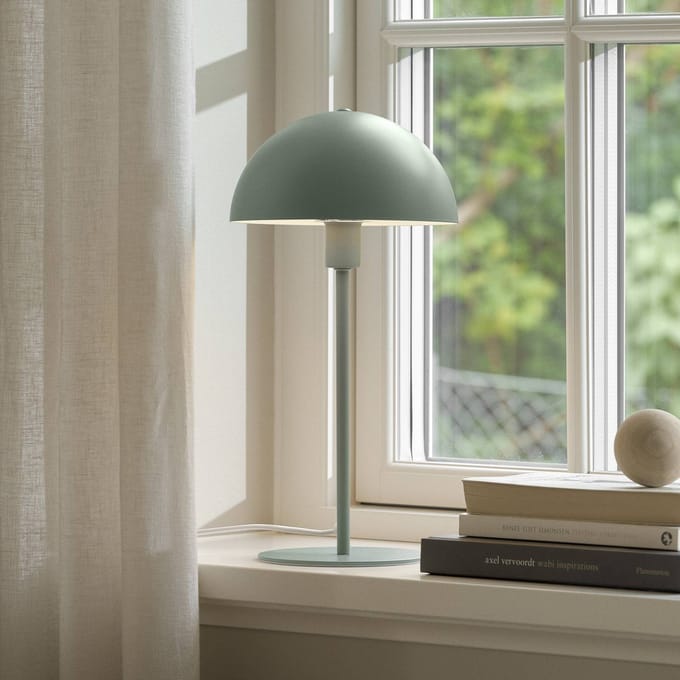 Nordlux Tafellamp Ellen 20, stofgroen, metaal, fitting E14