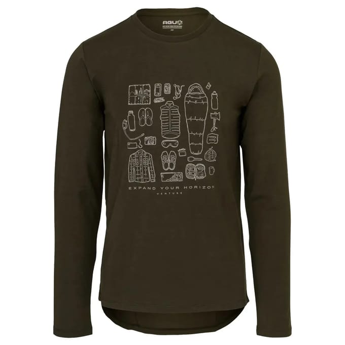 AGU Performance Long Sleeve T-shirt Venture - Army Green - S