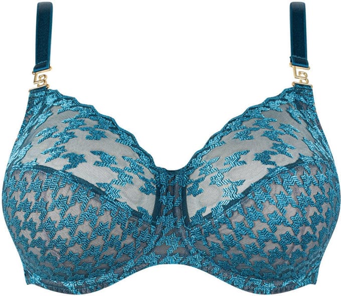 Louisa Bracq - Tailor Beugel BH Neon Botanica - maat 75E - Blauw