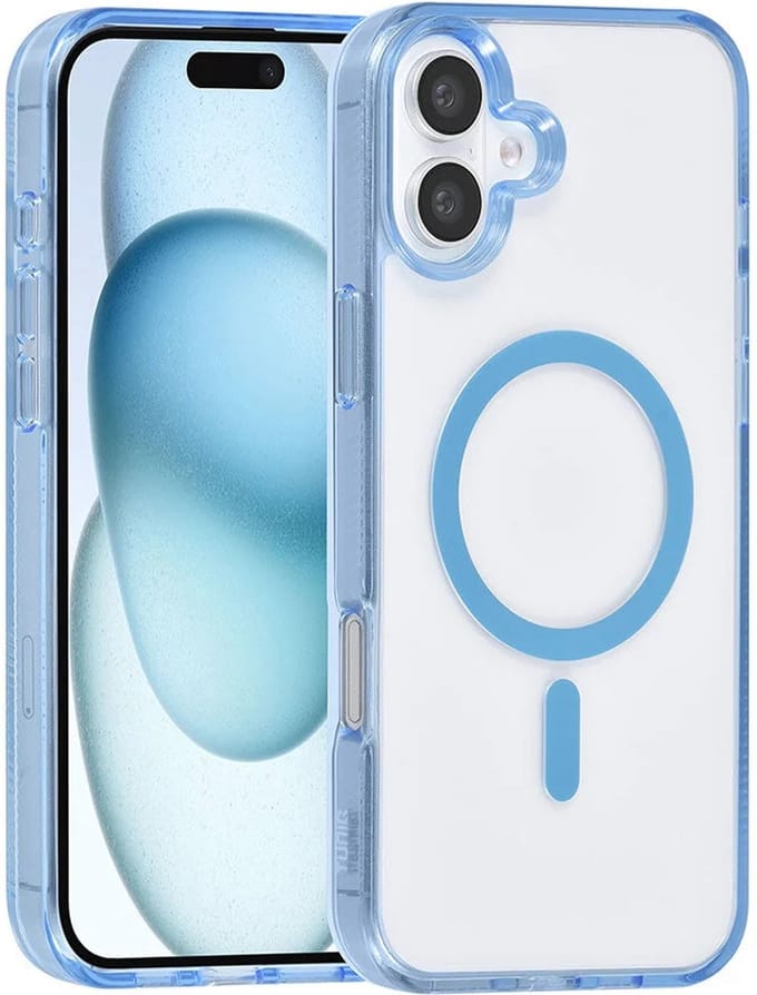 Back cover case - Magsafe silicone Hoesje Geschikt voor: iPhone 16 Plus - Blauw