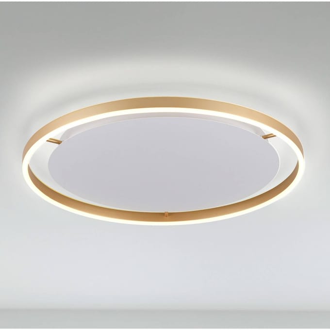 JUST LIGHT. GmbH LED plafondlamp Ritus, Ø 58,5cm, mat messing