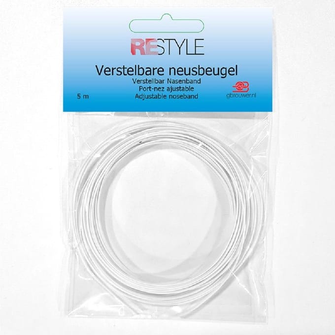 Restyle Flexibel neusband  5 meter voor mondkapjes