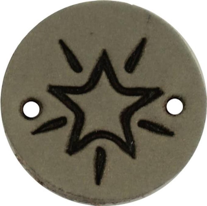 Durable Leren Label – Ster Opdruk – Duurzaam & Stijlvol (2 stuks)