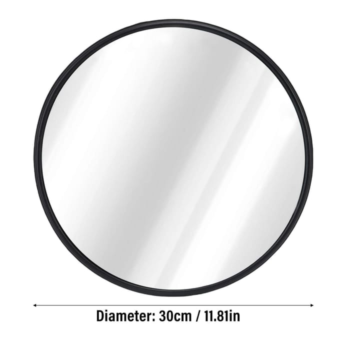 Miroir de Sécurité Courbé Support Robuste Miroir Convexe Rond d'Intérieur Avec Support Mural Pour Garage Magasin Entrepôt Parking