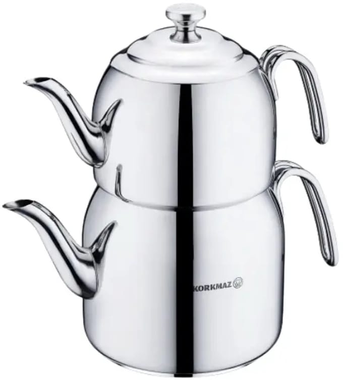 Korkmaz Droppa - RVS Turkse theepot - 3500 ml