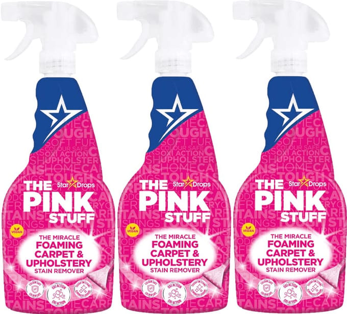 The Pink Stuff - Foaming Carpet & Upholstery Stain Remover 500 ml - 3 pack