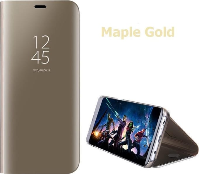 Flip boek style case Stand Set voor de Samsung Galaxy S7 Edge _ Goud