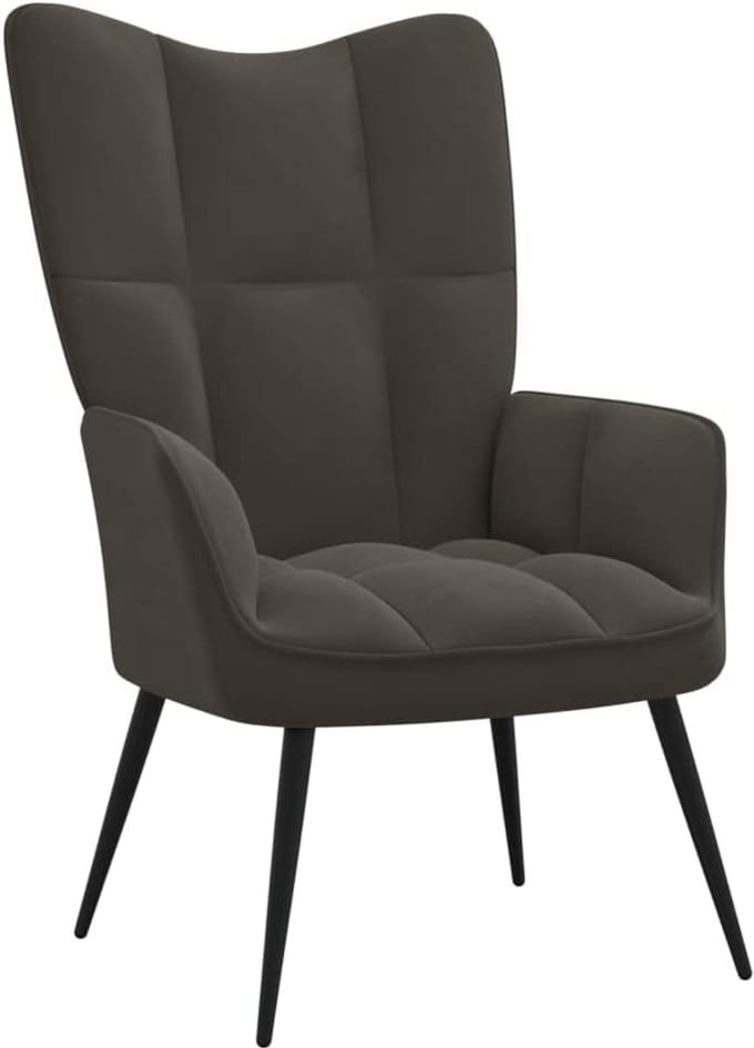 Comfortabele Relaxstoel met Voetenbank Fluweel