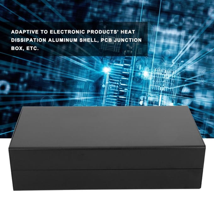 Aluminium Behuizing PCB Aansluitdoos Elektrisch Accessoire Zandzwart Warmteafvoer voor GPRS
