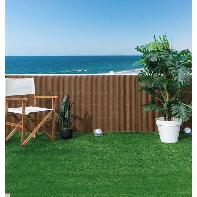 Intergard Tuinscherm PVC tuinafscheiding bruin 2x3m
