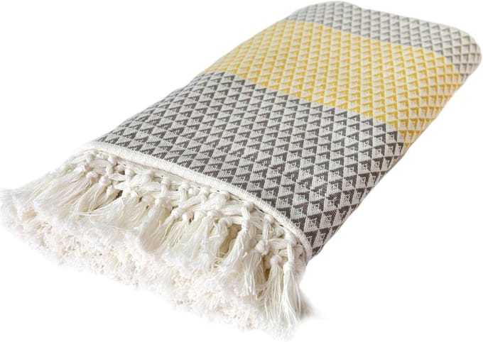Woondeken Plaid 150x200 cm - Katoenen Sofadeken in Boho Patroon