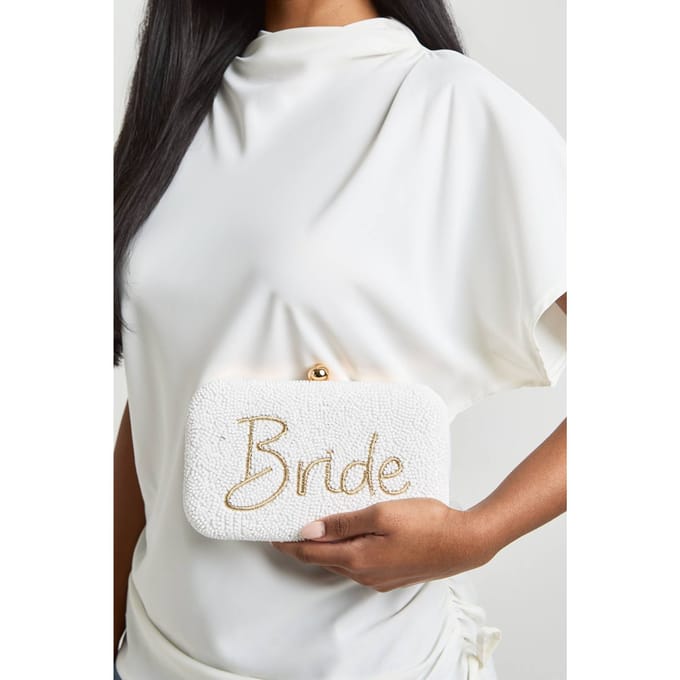 boohoo Dames Geborduurde Bruidskoppeling Met Kralen | Wit