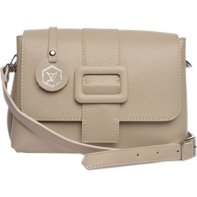 Luisa Vannini Beige Rundleer Tas