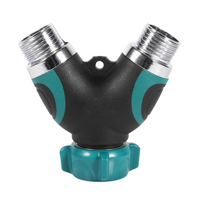 1 Stuks NPT3/4  2-Weg Zware Kwaliteit Tuinslang Splitter Y-Vormig Ventiel Waterleiding Connector Adapter wit
