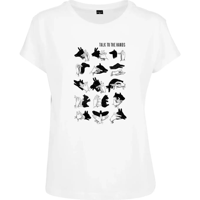 Mister Tee - Talk To The Hand Box Dames T-shirt - XS - Wit