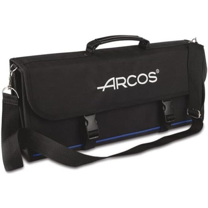 Opbergtas - ARCOS - 52 x 92 cm - Polyester - Zwart, blauw - 17 messen zwart