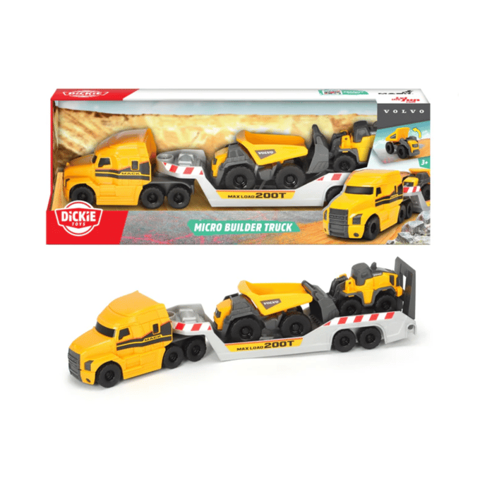 Dickie Toys Mack/Volvo - Micro Constructie - 32 cm - Speelgoedvoertuig