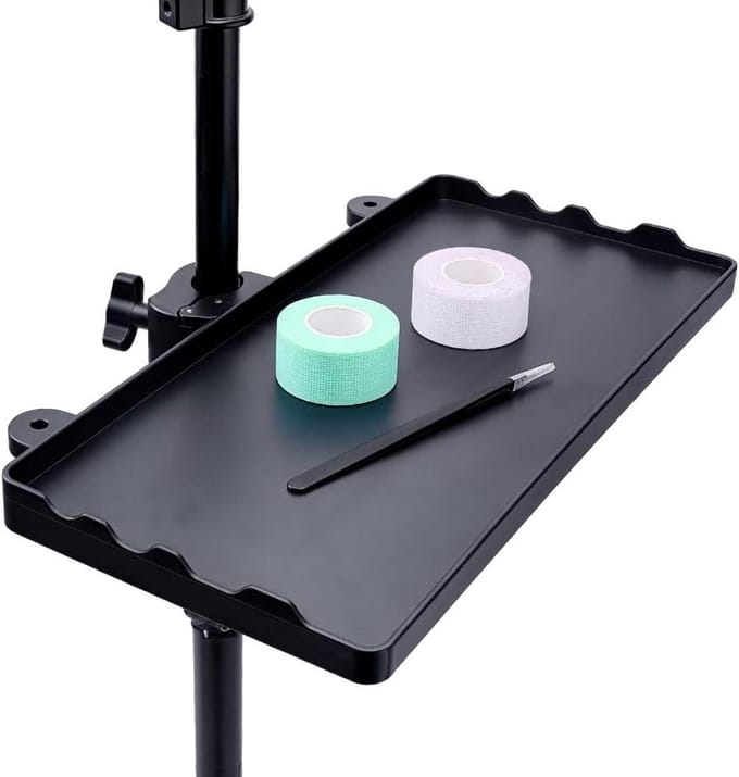 Microfoonstandaard Plank - Microfoonhouder Tafel - Muziekapparatuur Organiseren - Robuuste ABS Constructie - 34 x 20 cm - Zwart
