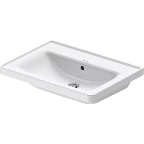 Duravit D-Neo furniture washbasin 65 cm, without tap hole, with overflow 2367650060