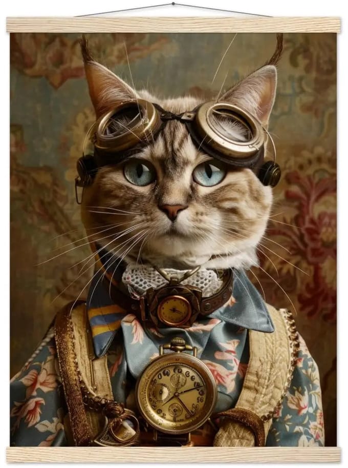 st tropez art schoolposter azteekse kat - 45x60cm