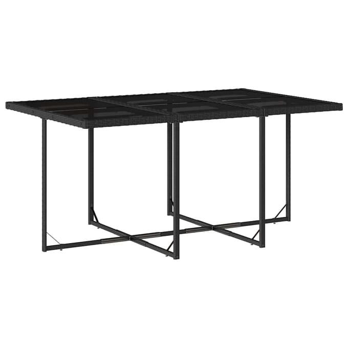 vidaXL - 11-delige - Tuinset - met - kussens - poly - rattan - zwart