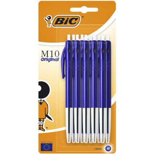 Balpen bic m10 medium blauw blister