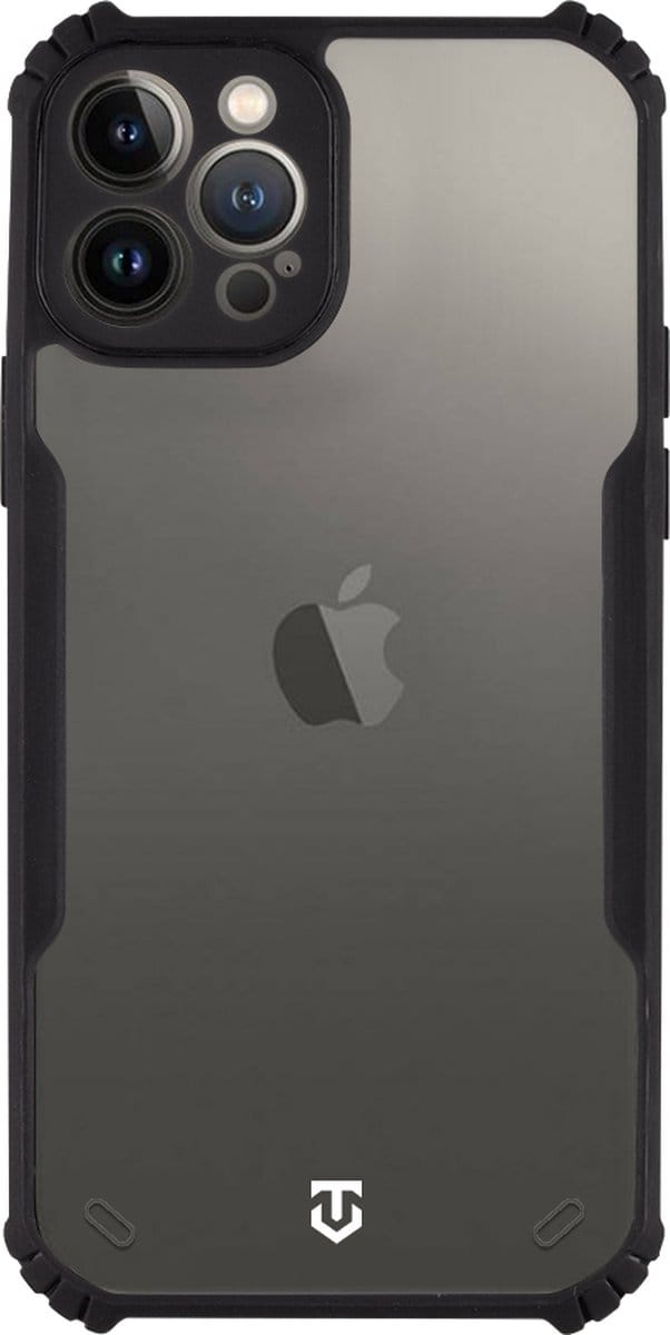 Tactical Stealth hoesje - Geschikt voor iPhone 12 Pro - Clear Black