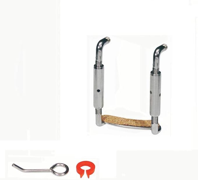ELS CRV-21 chinrest clamp for violin, 21 mm. nuts, chrome, suitable for 1/2 violin
