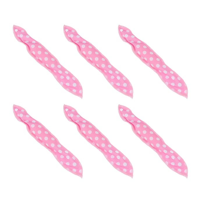 20 stuks haarkrulrollers, flexibele zachte spons, DIY nachtelijke haarstylingtools, roze pink