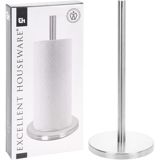Excellent Houseware Keukenrolhouder | RVS | 33,5 cm