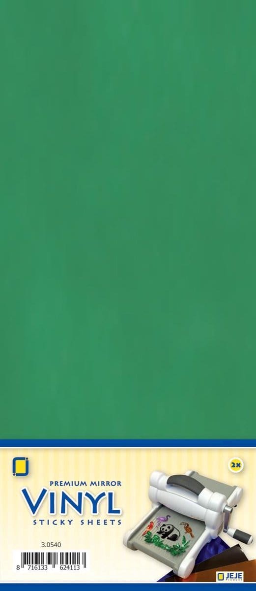 Crafts&Co Vinyl Stickervellen - Premium Mirror Sticky Sheets - Groen