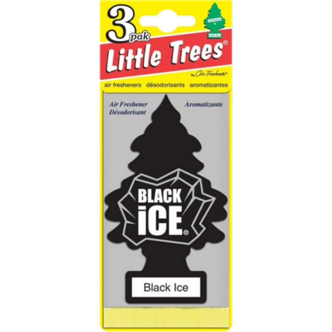 Little Trees Black Ice Hanging Air Freshener – 3 stuks