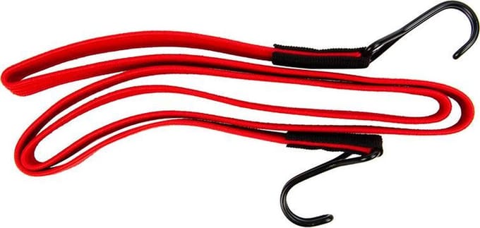 Afdekzeilwinkel - Platte spanband 150cm rood PP dubbele haak