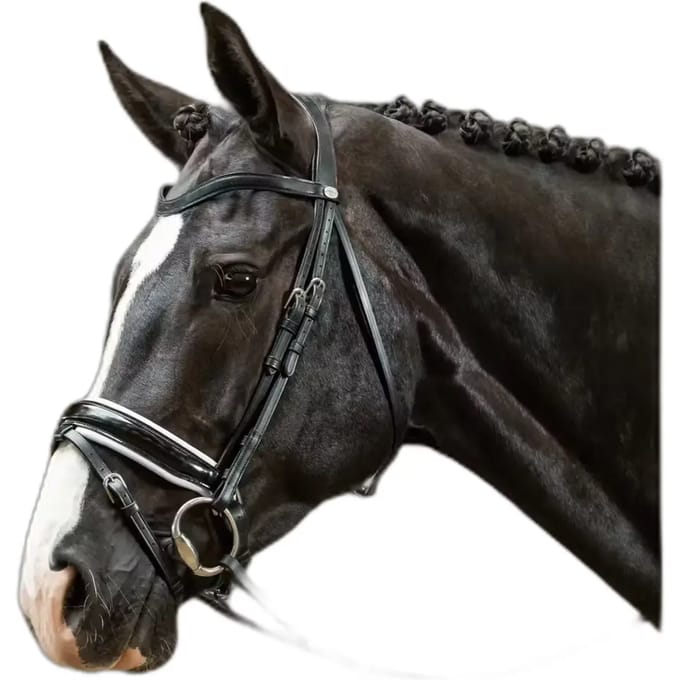 Breedte gecombineerde muserolle met glanzende afwerking en witte voering Dy'on
