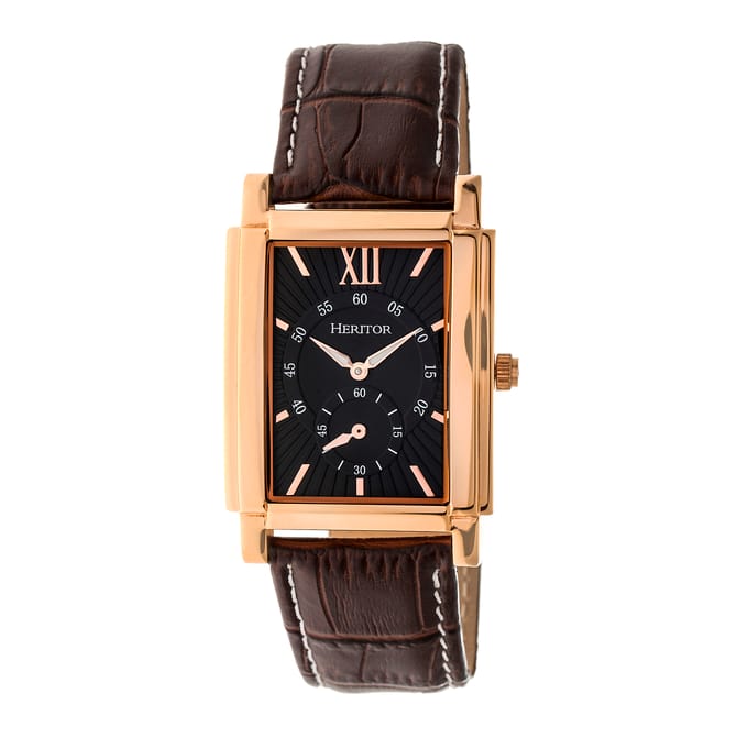 Heritor automatisch Frederick lederen band horloge
