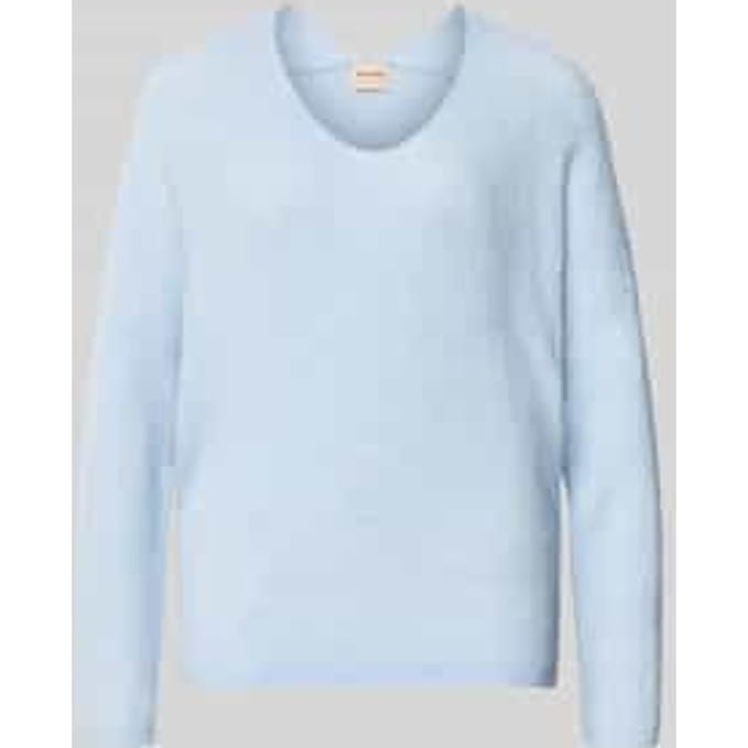 Gebreide pullover van wolmix met v-hals model 'THORA'