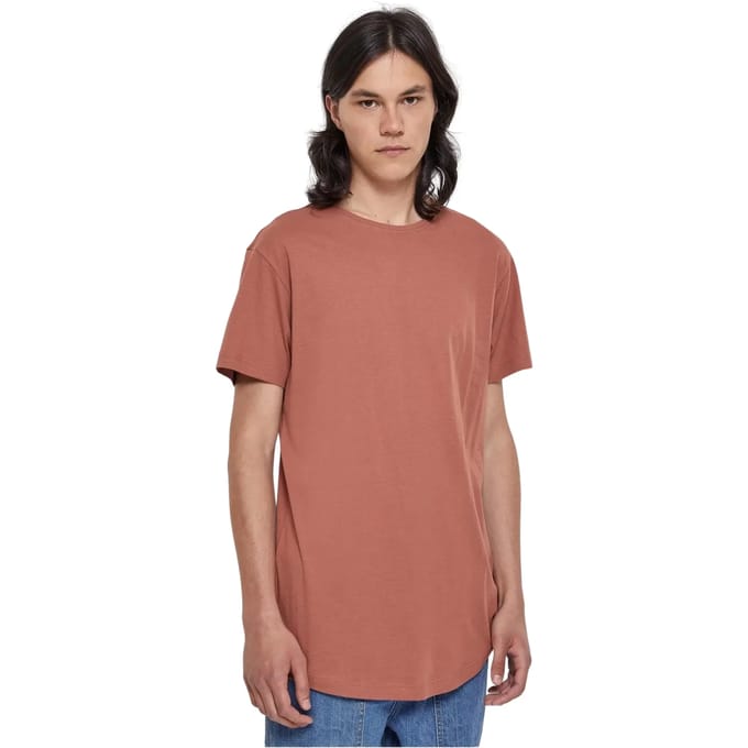 Urban Classics - Shaped Long Heren T-shirt - S - Oranje