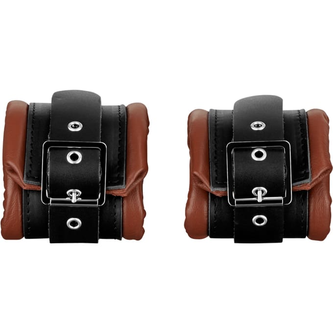 Rimba - Luxe Handboeien - Zachte voering - Zwart/Bruin