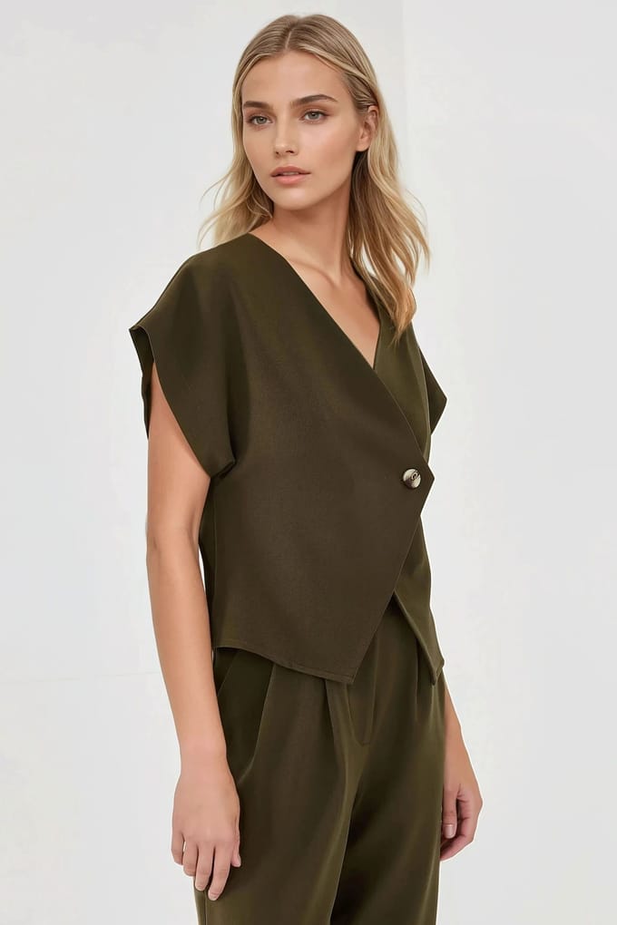 Getailleerd V-hals Gilet