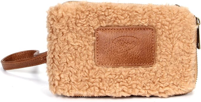 I'm Dutch Fluffy Teddy Etui Portemonnee Leuven Camel