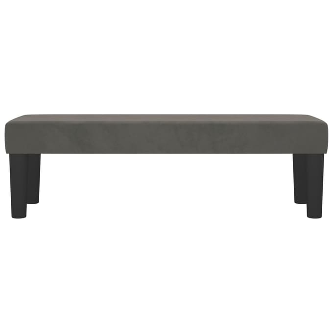 vidaXL - Bankje - 100x30x30 - cm - fluweel - donkergrijs
