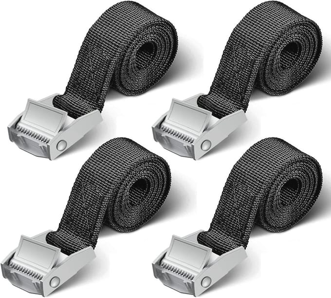 Robuuste Spanbanden voor Motorfiets en Fietsendrager - 4 Stuks, 250 kg, 1 m & 2 m