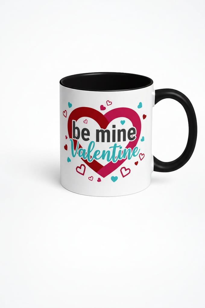 Valentijn Mok 'Be Mine Valentine' met Hartjes | Romantisch Liefdes Cadeau
