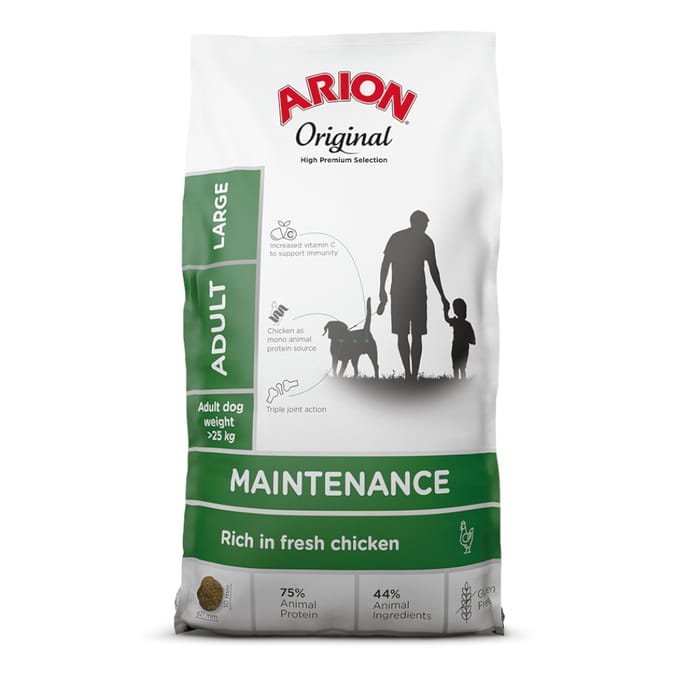 2x12kg Arion Original Maintenance Large Breed Kip hondenvoer droog