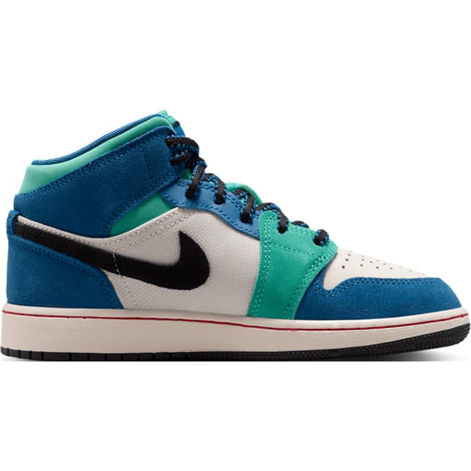 Jordan 1 Mid Kindersneakers - Beige - Maat 35.5 - Mesh/Synthetisch