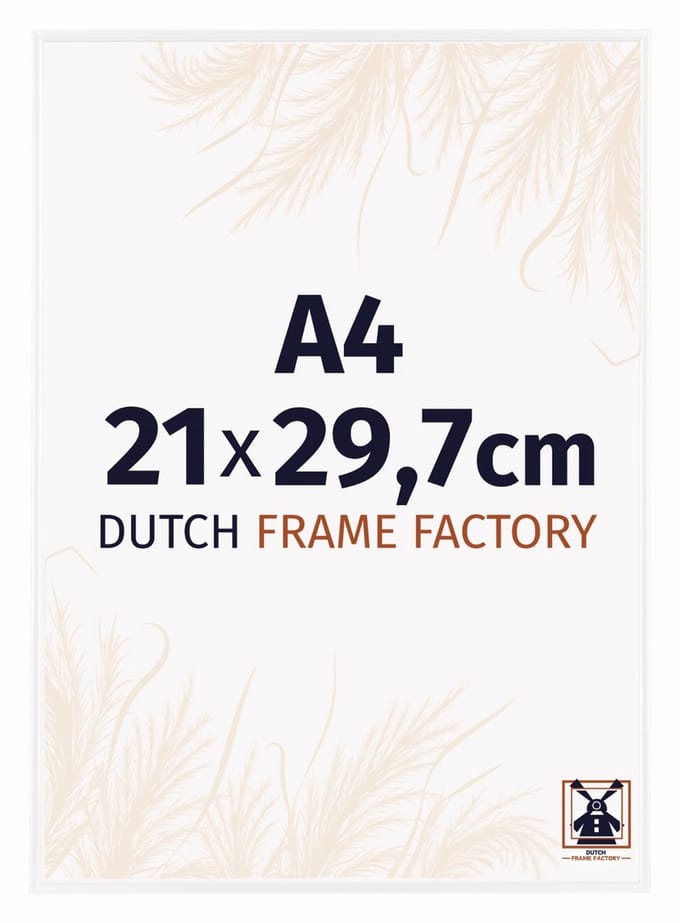 Fotolijst A4 21x29,7 cm - Kunststof - Wit Hoogglans - Easy